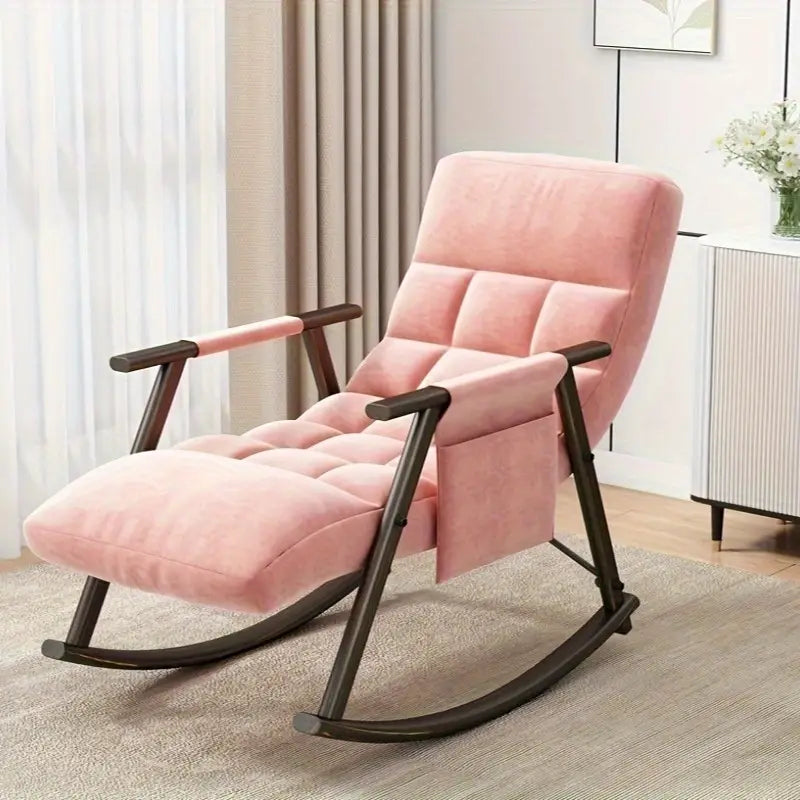 42.2-inch Velvet Adjustable Backrest And Footrests